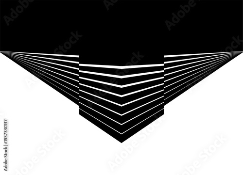 Transition from black to white. Modern vector pattern. Sharp Design element. Vector background for covers, advertising, posters, packaging, discounts, promotions. Arrow, pointer