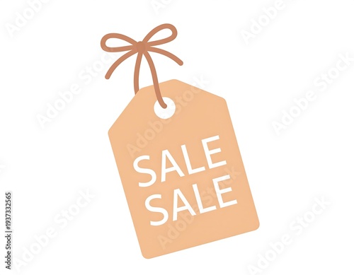Tan price tag with 