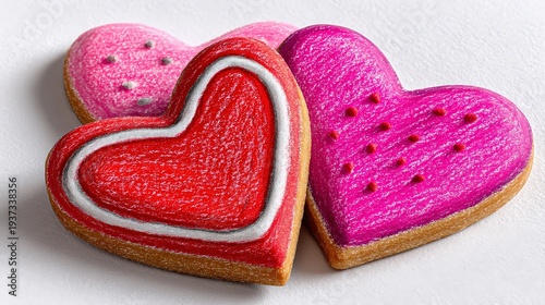 Valentine's Day Romantic Heart Cookies for Love and Celebration