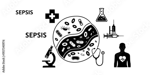 Sepsis Blood Infection Diagnostic Icon