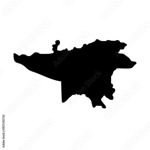 Tehran Iran map silhouette vector illustration