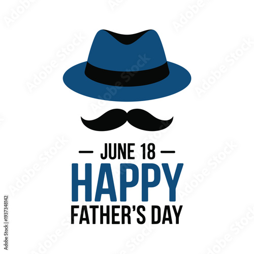 Celebrate Father's Day on June 18th with this festive graphic.