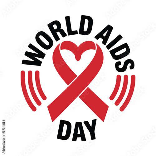 World AIDS Day is recognized with a red ribbon symbol of awareness.