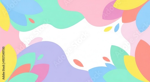 Fresh spring background in light and colorful tones