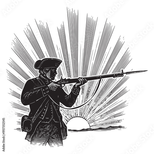 Wallpaper Mural Man Holding Rifle in Military Uniform. Torontodigital.ca