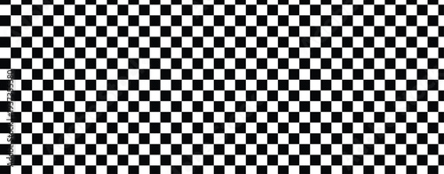 Seamless Checkerboard Pattern Set, Black and White Checkered Grid Background Collection, Geometric Square Texture for Racing Flag, Chess Board and Graphic Design