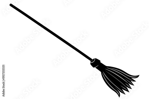 broom icon vector,  broom silhouette vector,  broom black symbol