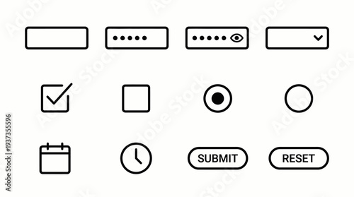 Collection of User Interface Elements and Icons 1.