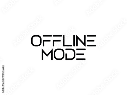 Offline Mode Text Logo Design