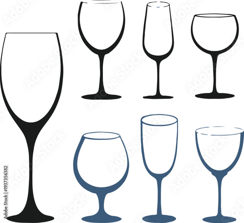 drinks silhouettes vector set