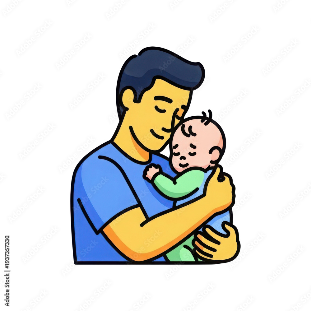 Obraz premium father and his sons 