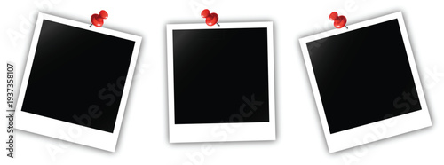 Empty Moments: A trio of vintage frames pinned with classic push pins against an unknown background, waiting to capture new memories.