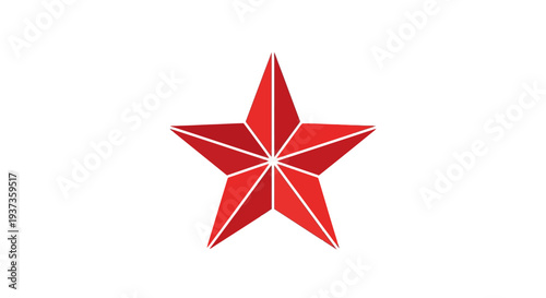 Red Star Icon Symbol Shape Design 1.