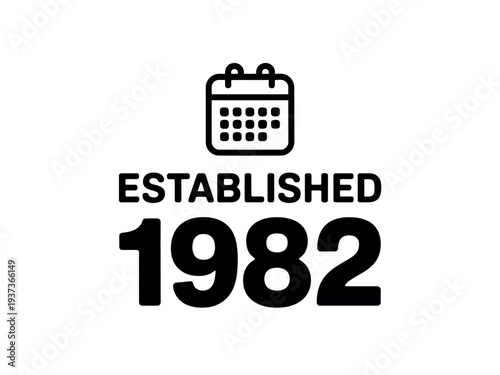 Established 1982 Calendar Icon Logo