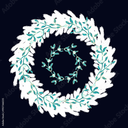  Vignettes, border ornaments, with floral motif, cranberry,  white wildberries, myrtle berries, omela