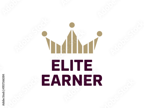 Elite Earner Crown Logo Design