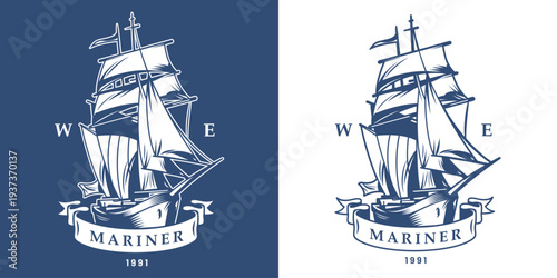 Mariner ship logo design