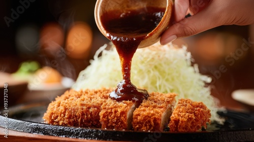 Chicken Cutlet with Sauce and Cabbage