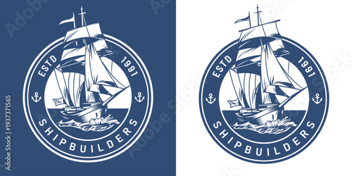 Nautical logo of shipbuilders