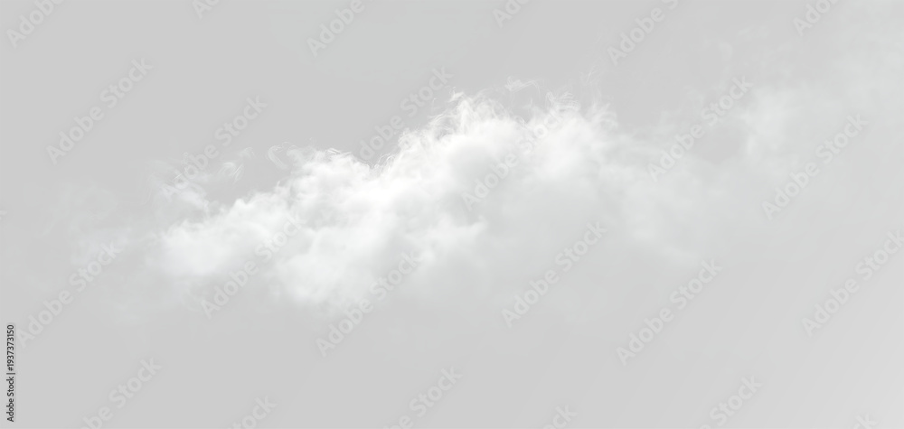 Ταπετσαρία Flowing white smoke trail or steam stream isolated on white background, realisti