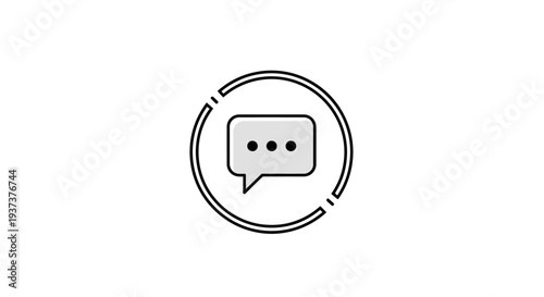 Chat Speech Bubble Icon Symbol.