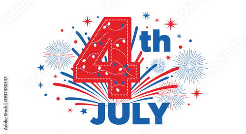 Vector 4th of July celebration icon