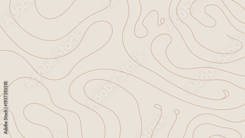 An abstract background features flowing organic lines in a warm muted orange hue against a pale beige canvas high quality professional detailed modern elegant stylish clean