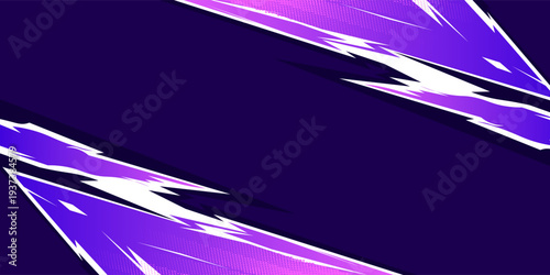 A bold sports event poster with a dark blue background and dynamic purple-white streaks. The centered “SPORTS EVENT” text creates an energetic, modern, and competitive visual appeal.