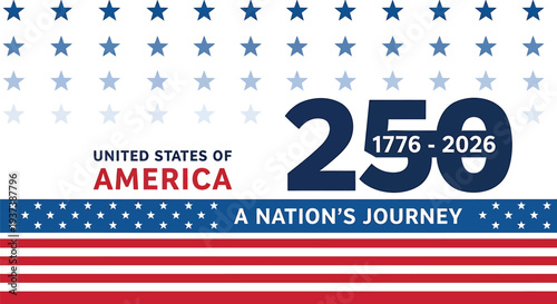USA 250th anniversary banner vector