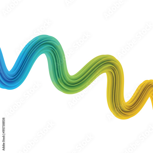 Abstract vector illustration of dynamic wavy lines in gradient colors, sports-themed design element, modern illustration, flowing motion, vibrant hues