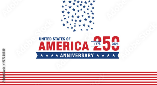 Set of USA 250th anniversary logo vector