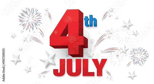 Vector 4th of July celebration graphic