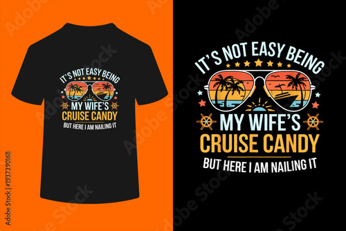 Matching Couples Cruise Men Candy Husband and Wife Cruise T-Shirt
