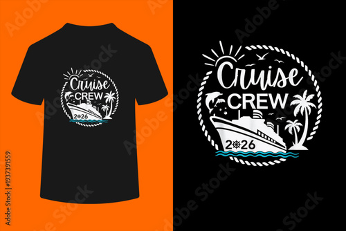 Cruise Crew 2026 Family and Friends Cruises Group Vacation T-Shirt
