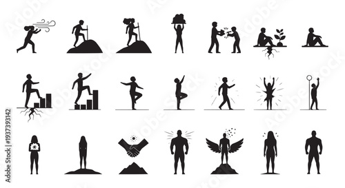 Personal Growth, Resilience and Achievement Showing Progress, Balance and Empowerment