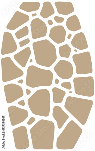 Brown stone mosaic pattern with irregular shapes