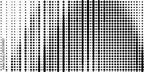 Black Dotted Texture on White Background . Modern Vector Art . Old Paper Effect with Comic Texture . Abstract Wall Design . Grunge Comic Texture Overlay . Vintage Paper Look