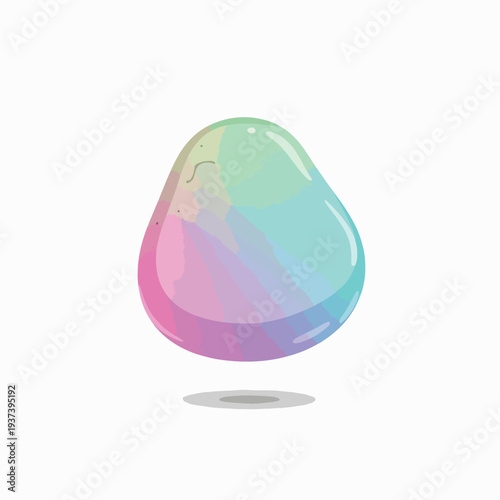 Multicolored Iridescent Pearl or Gemstone Object.