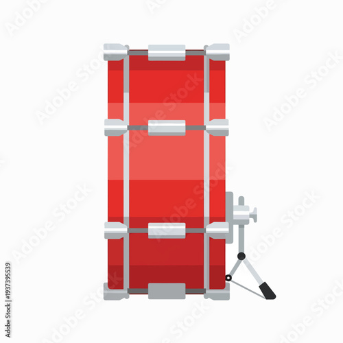 Red Softbox Lighting Equipment for Photography.