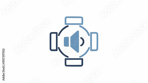 Smartwatch with speaker icon on screen.