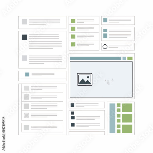 Wireframe Template for Website Design Layout.