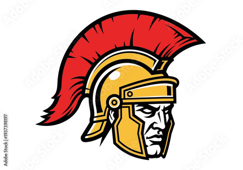 Illustration of a Roman Soldier Helmet.