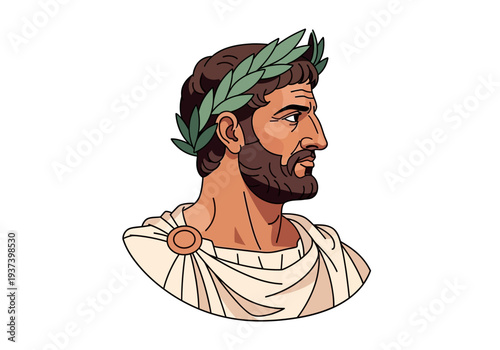 Ancient Greek or Roman Man Portrait.