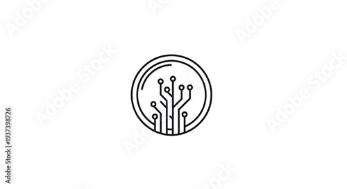 Circuit board electronic component icon.