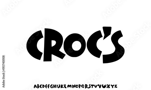 Font Vector Alphabet Chunky Croc Display Font