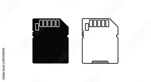 Sd memory card icons set Vector