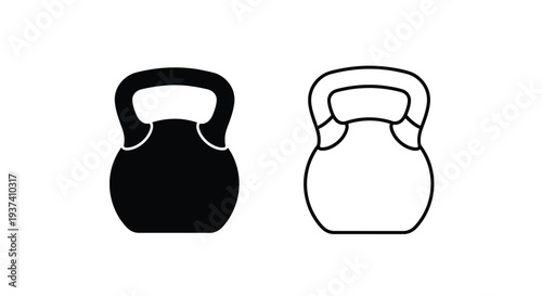 Kettlebell icon - fitness equipment Vector