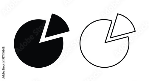 Abstract pie chart split design Vector