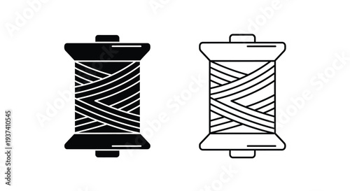 Thread winding patterns - spool designs Vector