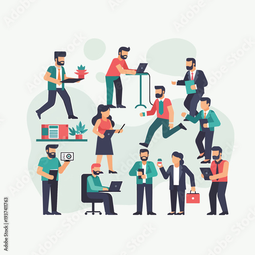 Diverse Group of People Working Together.